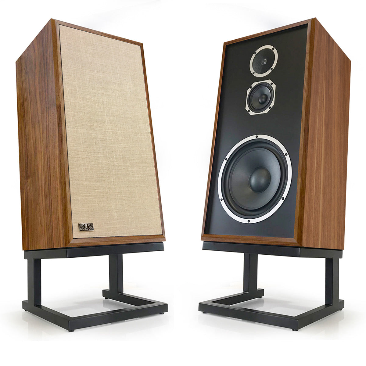 KLH Model Five 3-way 10-inch Acoustic Suspension Floorstanding Speakers - Pair (Walnut)