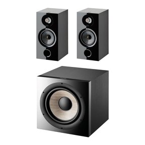 Chora 806 Bookshelf Speakers with Sub 1000 F High Power Subwoofer (Black)