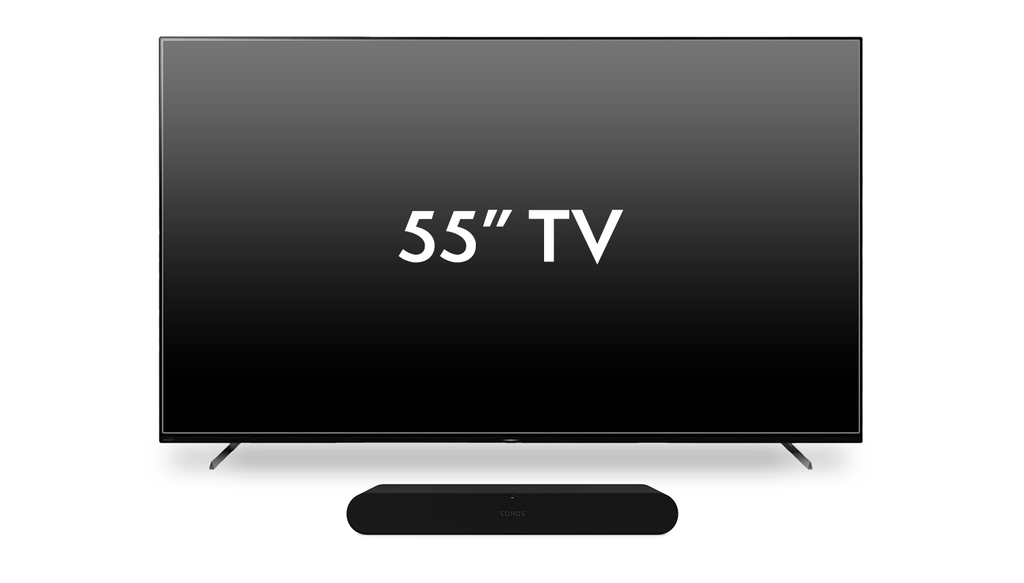 Sonos Ray with 55in TV